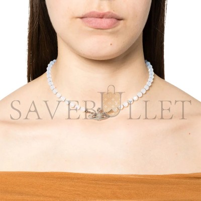 VIVIENNE WESTWOOD MESSALINE ORB-MOTIF CHOKER NECKLACE VIVIENNE WESTWOOD MESSALINE ORB-MOTIF CHOKER NECKLACE